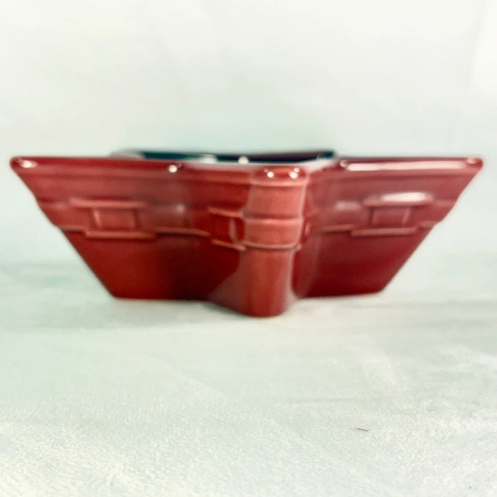 Longaberger Star Bowl Paprika 7 in Woven Traditions for Dips Candy Serving‎ Dish